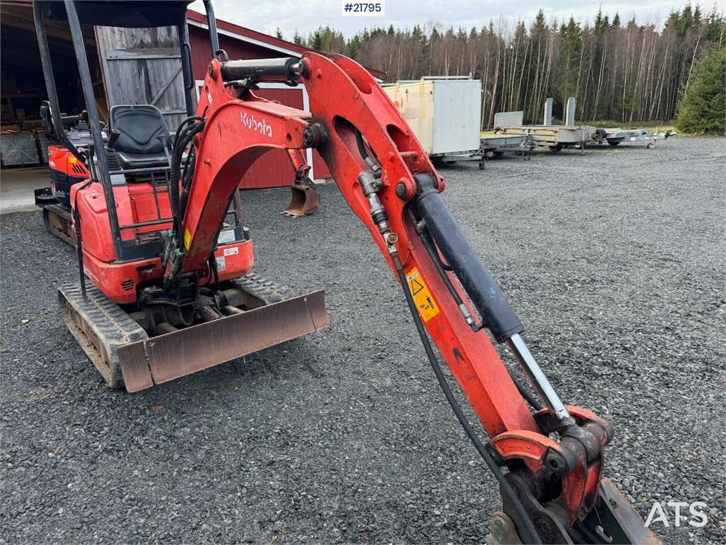 Kubota U17-3a Mini Excavator with 4 Buckets, Ripper, and 2015 21795 U17-3a Mini Excavator with 4 Buckets, Ripper, and 2015...