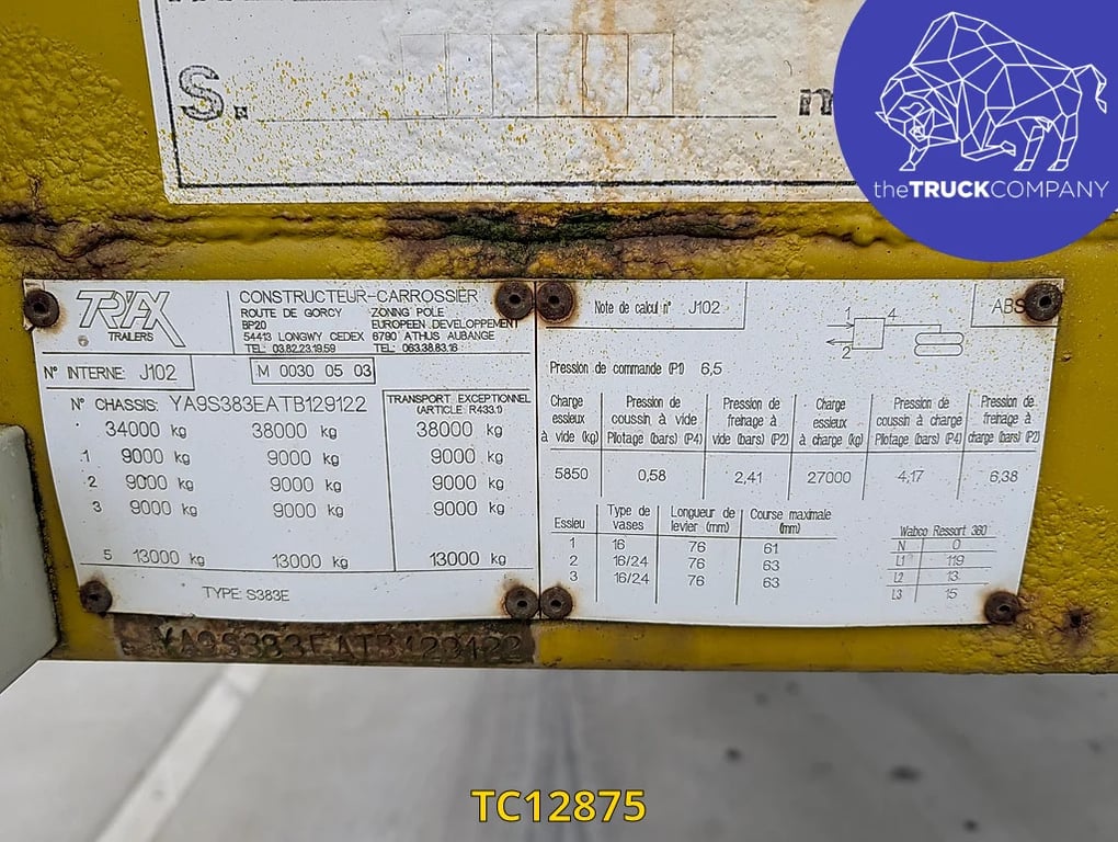 Trax Flatbed 2011 TC12875 Trax 2011 1 image 9