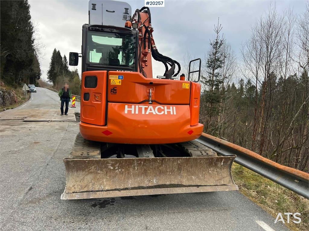 Hitachi zx85us-6 excavator w/ rototilt, sanding bucket, di 2022 20257 zx85us-6 excavator w/ rototilt, sanding bucket, di 2...