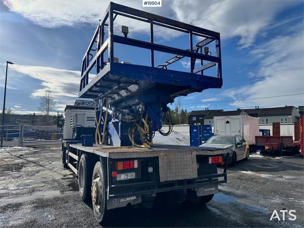 Scania P114 Lift truck w/ Compressor and 8 meter Lift. 1997 19904 P114 Lift truck w/ Compressor and 8 meter Lift. 1997 1 i...