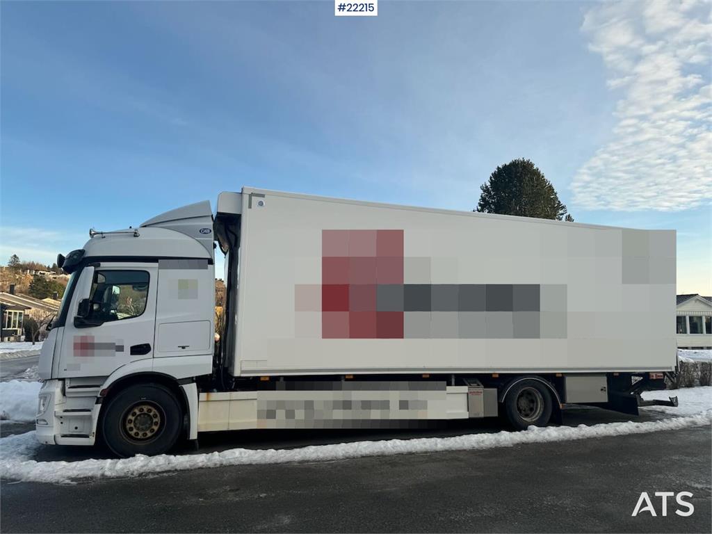 Mercedes-Benz Actros 1836 4x2 box truck with tail lift and side 2014 22215 Actros 1836 4x2 box with tail lift and side 201...