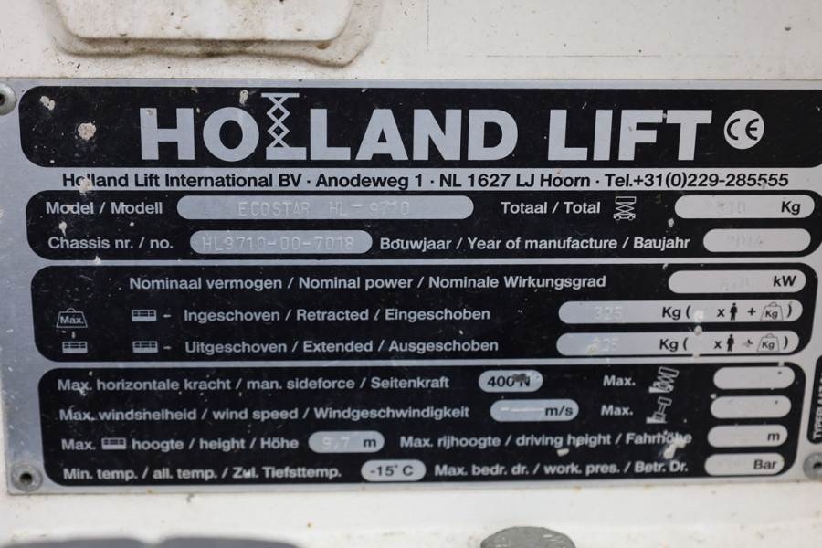Holland Lift Ecostar HL-9710 Electric, 12m Working Height, 325k 2014 HOLLAND LIFT - Ecostar HL-9710 - 63511 Holland lift E...