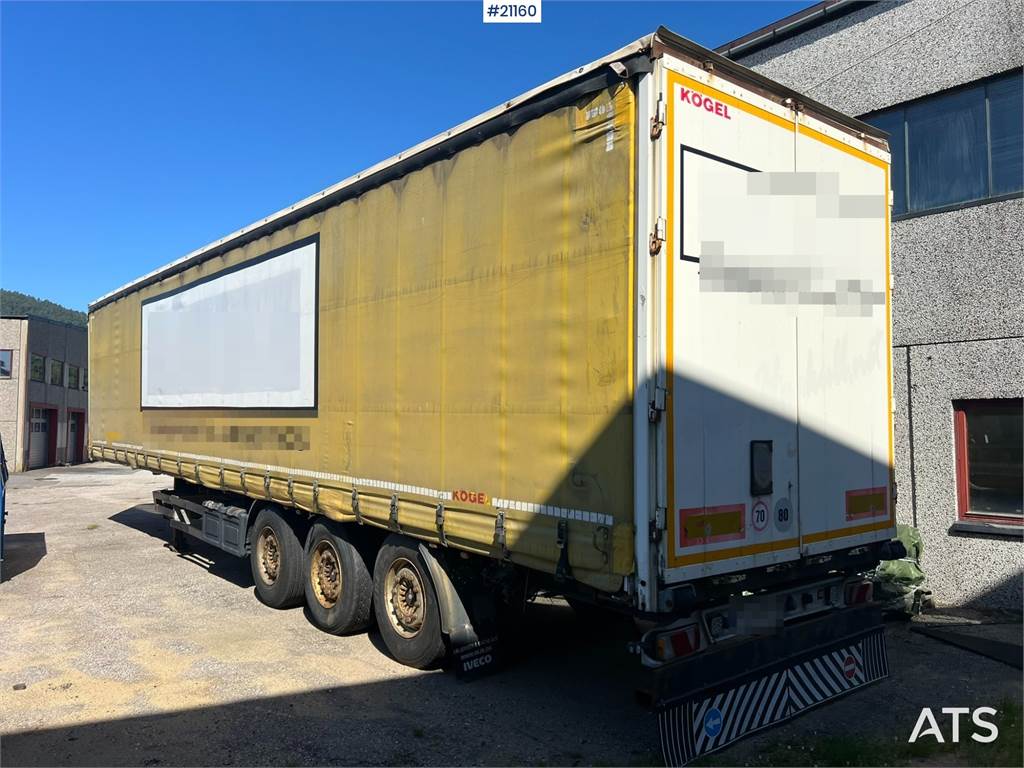 Kögel SN 24 3 axle trailer w/ full side opening on both 2014 21160 Kögel SN 24 3 axle trailer w/ full side opening on both...