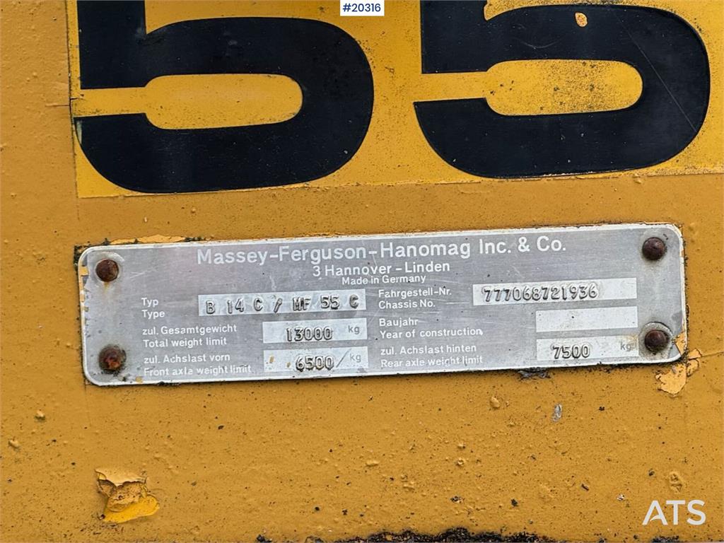 Hanomag 55C Wheel loader w/ bucket 1976 20316 Hanomag 55C Wheel loader w/ bucket 1976 1 Wheel Loaders image 9