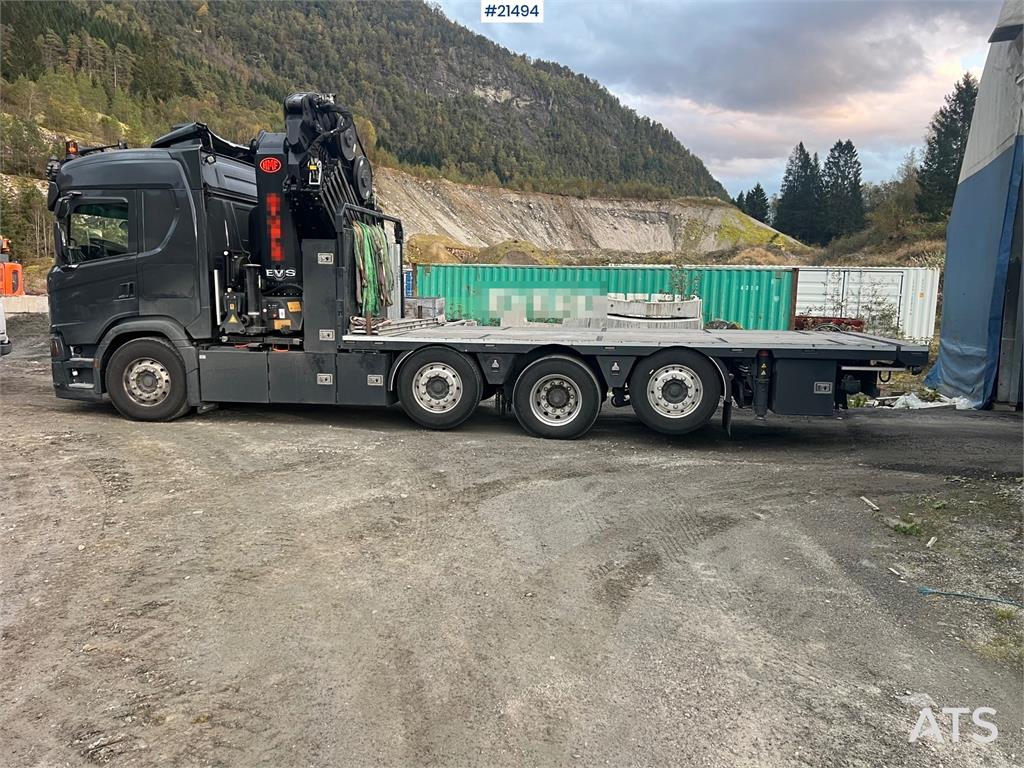 Scania G560 8x2 pusher crane truck w/ onspot, 2023 50t/m 2024 21494 G560 8x2 pusher crane truck w/ onspot, 2023 50t/m 2024...