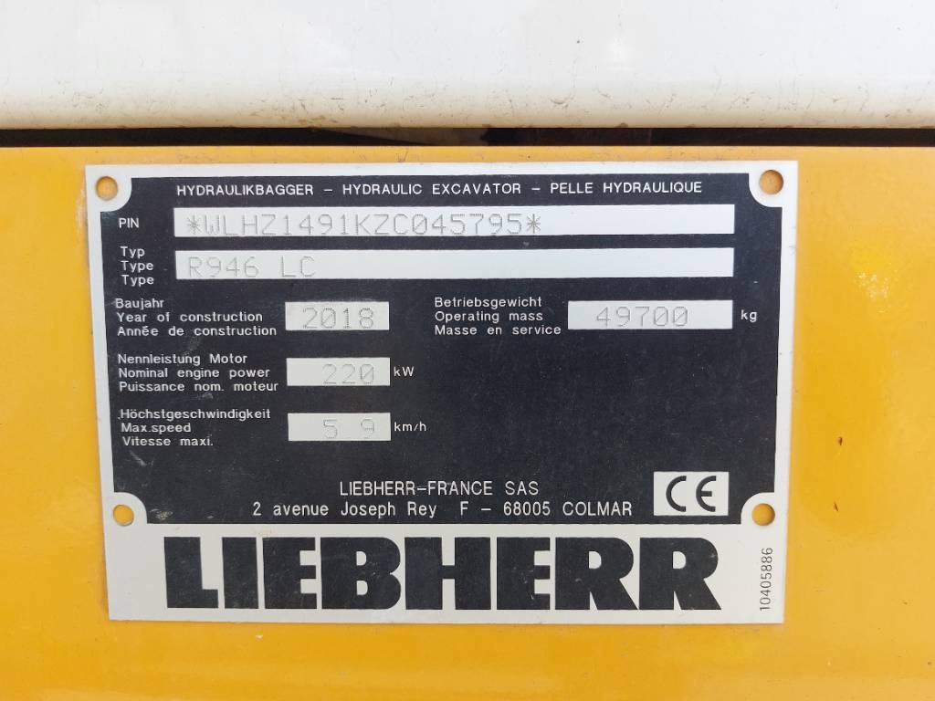 Liebherr R 946LC (Lifting Cab) 2018 ATR-2097 R 946LC (Lifting Cab) 2018 1 Crawler Excavators image 8