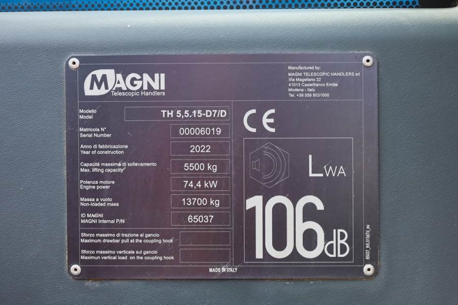 Magni TH5,5.15-D7/D Diesel, 4x4x4 Drive, 5.5t Capacity, 2022 MAGNI - TH5,5.15-D7/D - 90124 MAGNI TH5,5.15-D7/D Diesel, 4x4...