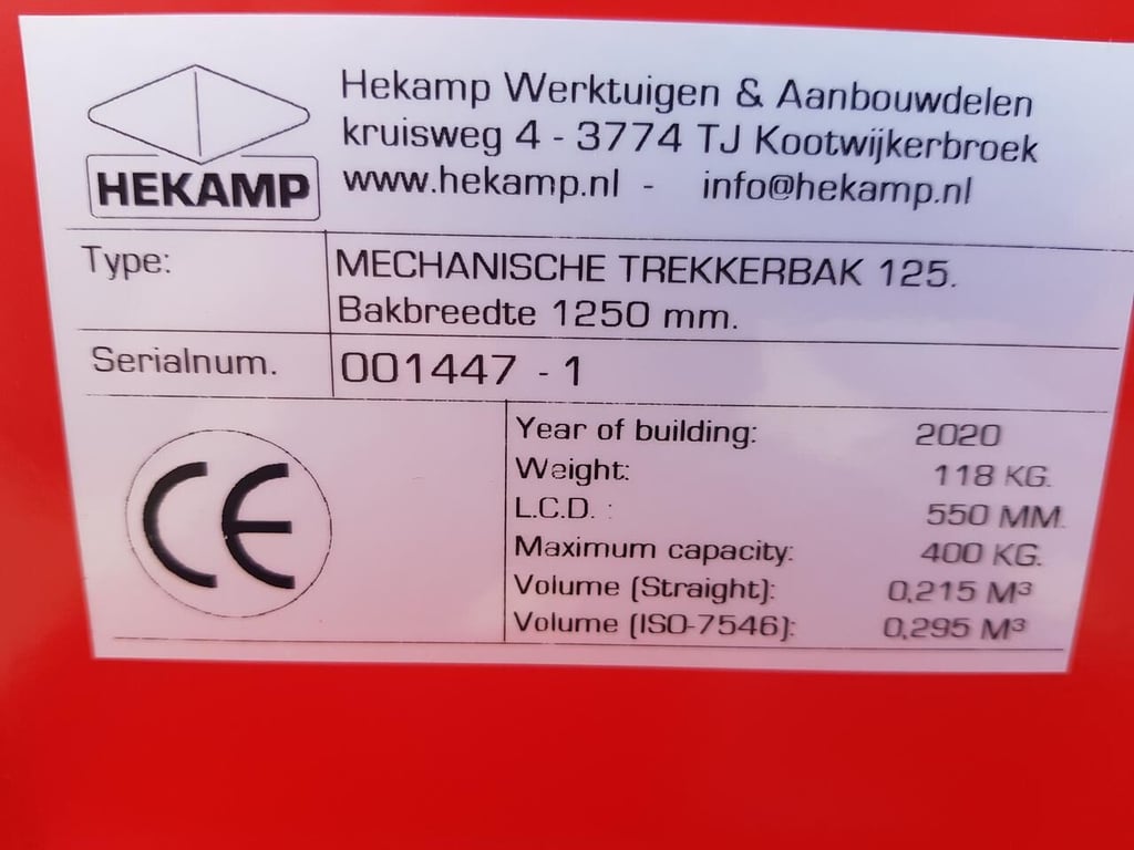Mechanische kiepbak 125 2020 8320 Mechanische kiepbak 125 2020 0 image 5