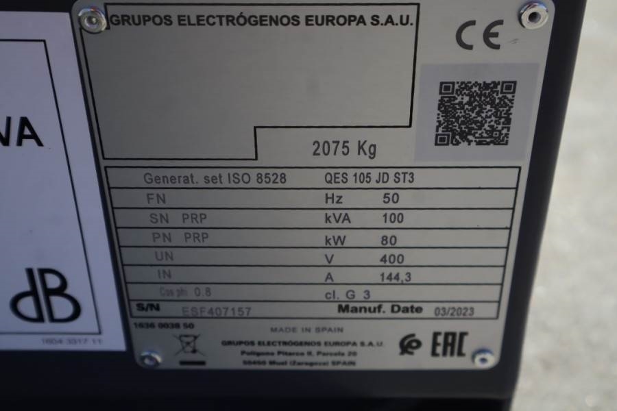 Atlas Copco QES 105 JD ST3 Valid inspection, *Guarantee! Diese 2023 ATLAS COPCO - QES 105 JD ST3 - 61558 QES 105 JD ST3 Va...