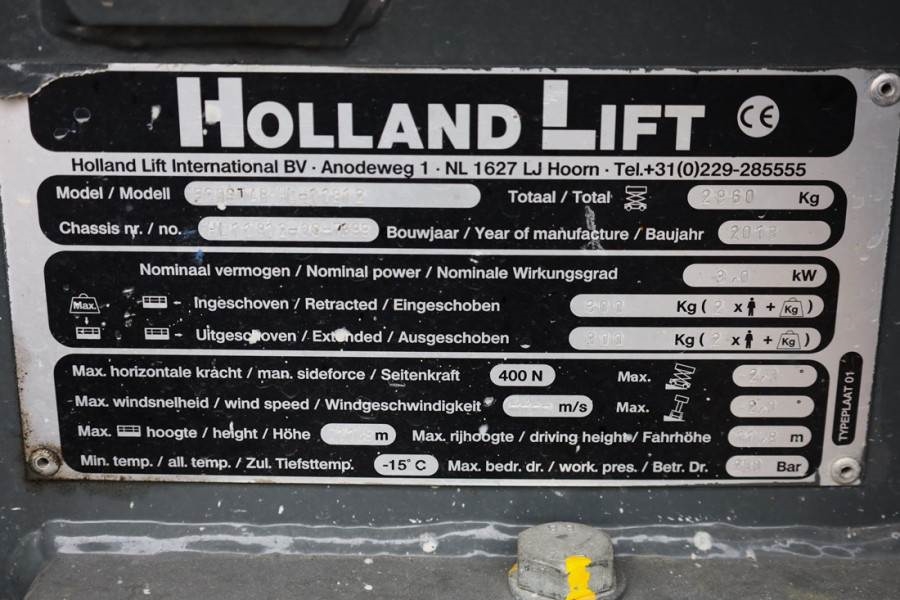 Holland Lift Ecostar HL-11812 Electric, 14m Working Height, 300 2013 HOLLAND LIFT - Ecostar HL-11812 - 63482 Holland lift ...