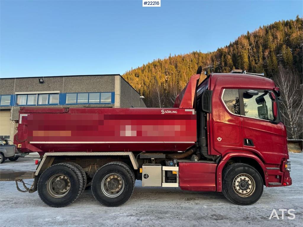 Scania R650 6x4 tipper truck with Sørling triple-axle tra 2020 22216 R650 6x4 tipper truck with Sørling triple-axle tra 20...
