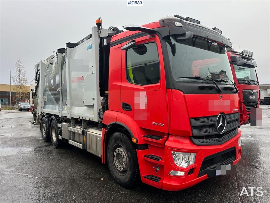 Mercedes-Benz Actros 2543 6x2 1-chamber compactor truck w/ Joab 2021 21583 Actros 2543 6x2 1-chamber compactor w/ Joab 202...