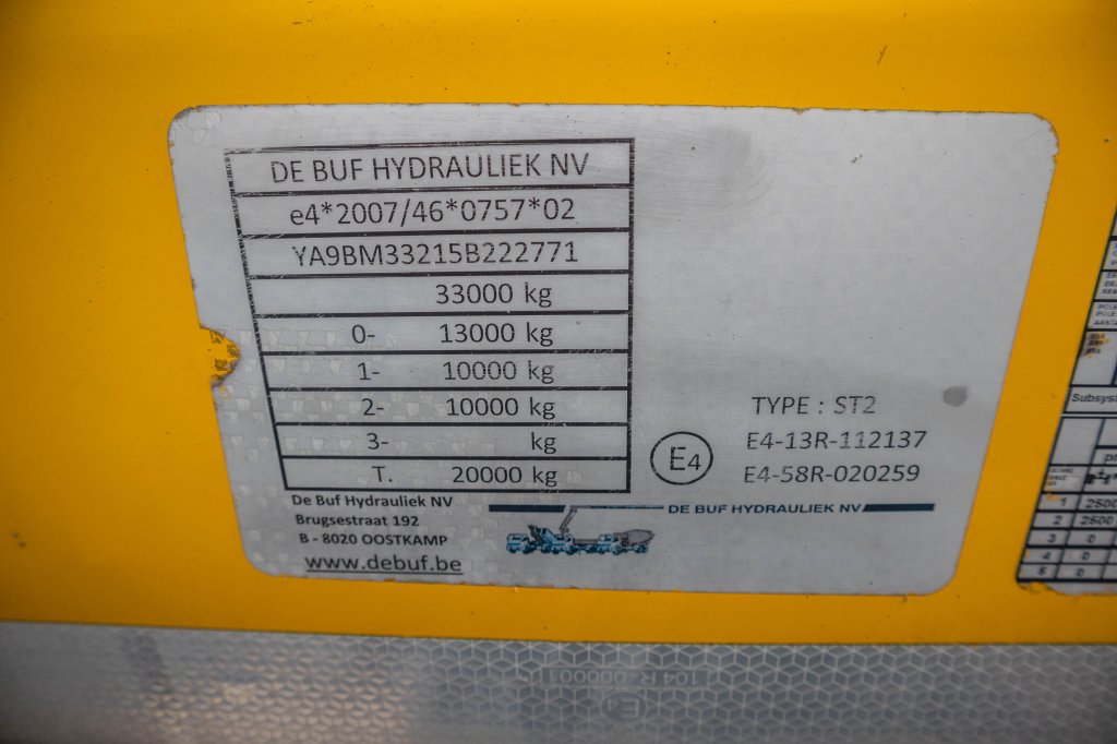 DE BUF BETON MIXER/MALAXEUR/MISCHER10M3 2015 E61059 De Buf BETON MIXER/MALAXEUR/MISCHER10M3 2015 1 image 6