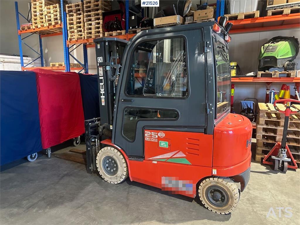 Heli CPD25 electric counterbalanced forklift. 4.7 meter 2021 21526 CPD25 electric counterbalanced forklift. 4.7 meter 2021...