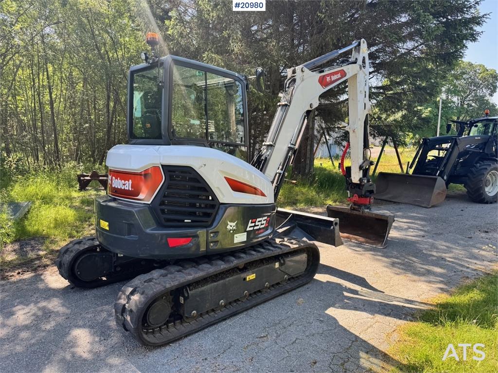 Bobcat E55Z Mini Excavator w/ Rototilt and 2 buckets. 260 2022 20980 E55Z Mini Excavator w/ Rototilt and 2 buckets. 260 20...