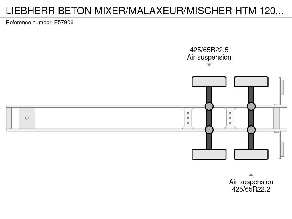 LIEBHERR BETON MIXER/MALAXEUR/MISCHER HTM 1204 - 12M³ 2013 E57906 BETON MIXER/MALAXEUR/MISCHER HTM 1204 - 12M³ 2013 1 imag...