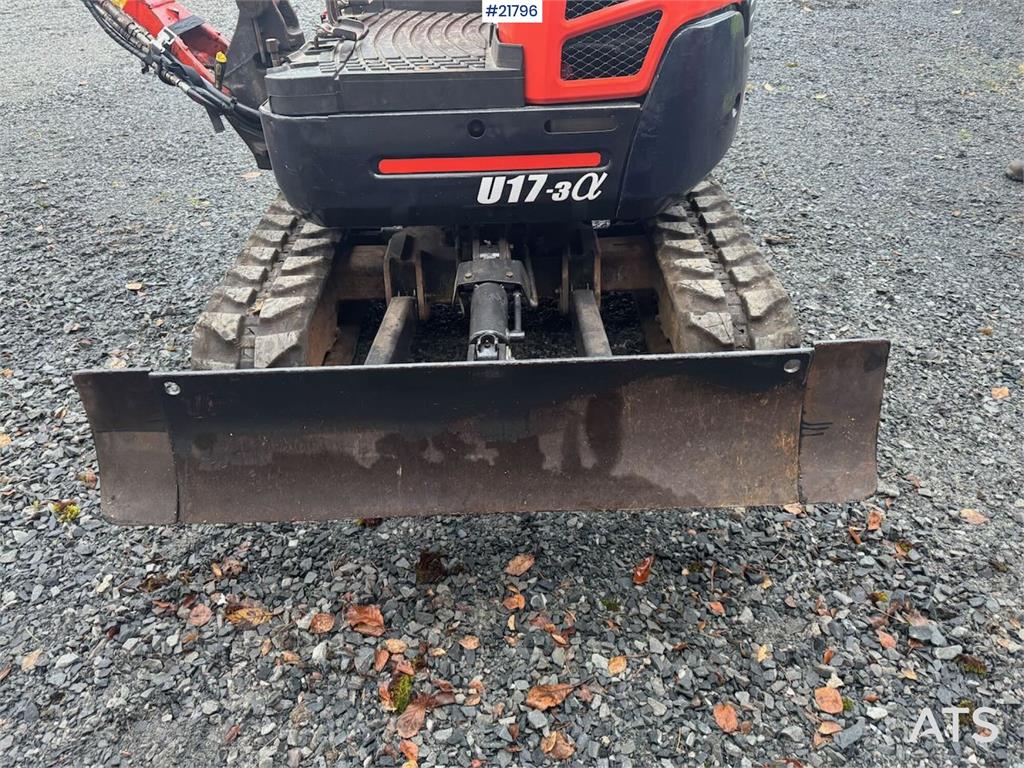 Kubota U17-3a Mini Excavator with Grading Bucket – Custom 2009 21796 U17-3a Mini Excavator with Grading Bucket – Custom 20...