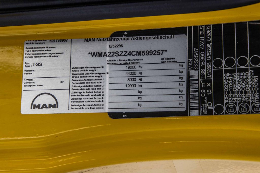 MAN TGS 18.360 BLS-4X4H+SEMI MIXER 10M3 2012 E58186 TGS 18.360 BLS-4X4H+SEMI MIXER 10M3 2012 1 image 12