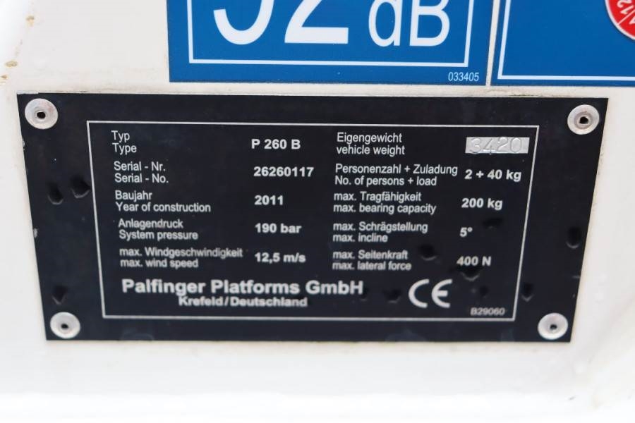 Palfinger P260B Dutch Registration, Driving Licence B/3, Die 2011 PALFINGER - P260B - 62349 P260B Dutch Registration, Driv...