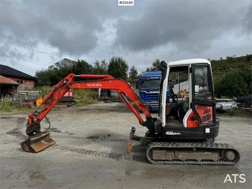 Kubota U35-3 Tracked excavator w/ 3 buckets WATCH VIDEO 2008 21449 U35-3 Tracked excavator w/ 3 buckets WATCH VIDEO 2008 1...