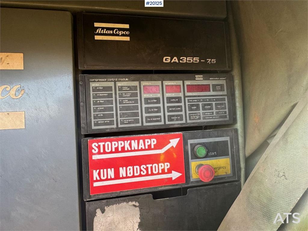 Atlas Copco GA 355 screw compressor 1986 20125 GA 355 screw compressor 1986 1 Compressors image 7