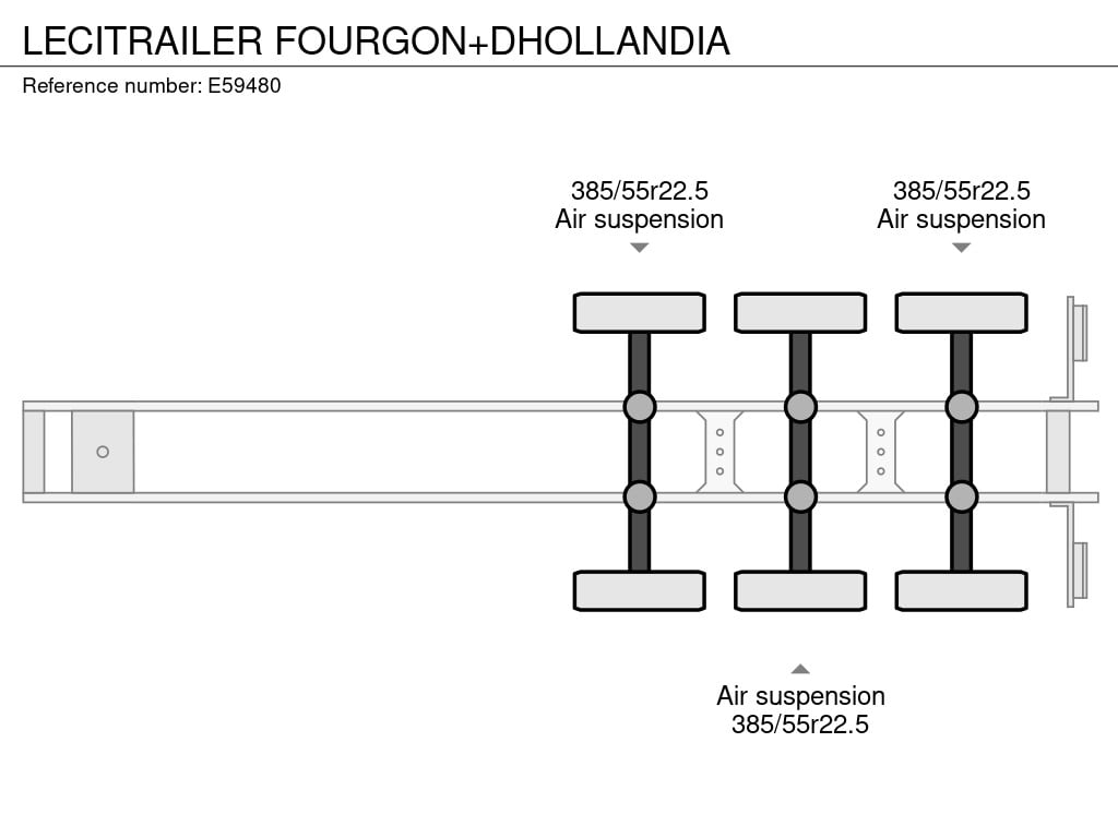 LECITRAILER FOURGON+DHOLLANDIA 2013 E59480 Lecitrailer FOURGON+DHOLLANDIA 2013 1 image 13