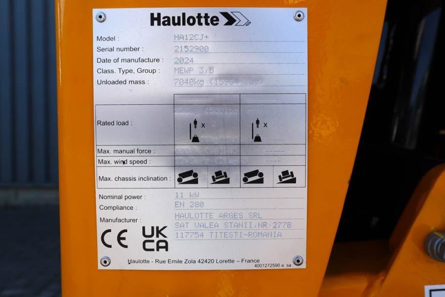 Haulotte HA12CJ+ Valid inspection, *Guarantee! Electric, 12 2024 HAULOTTE - HA12CJ+ - 63023 HA12CJ+ Valid inspection, *Gua...