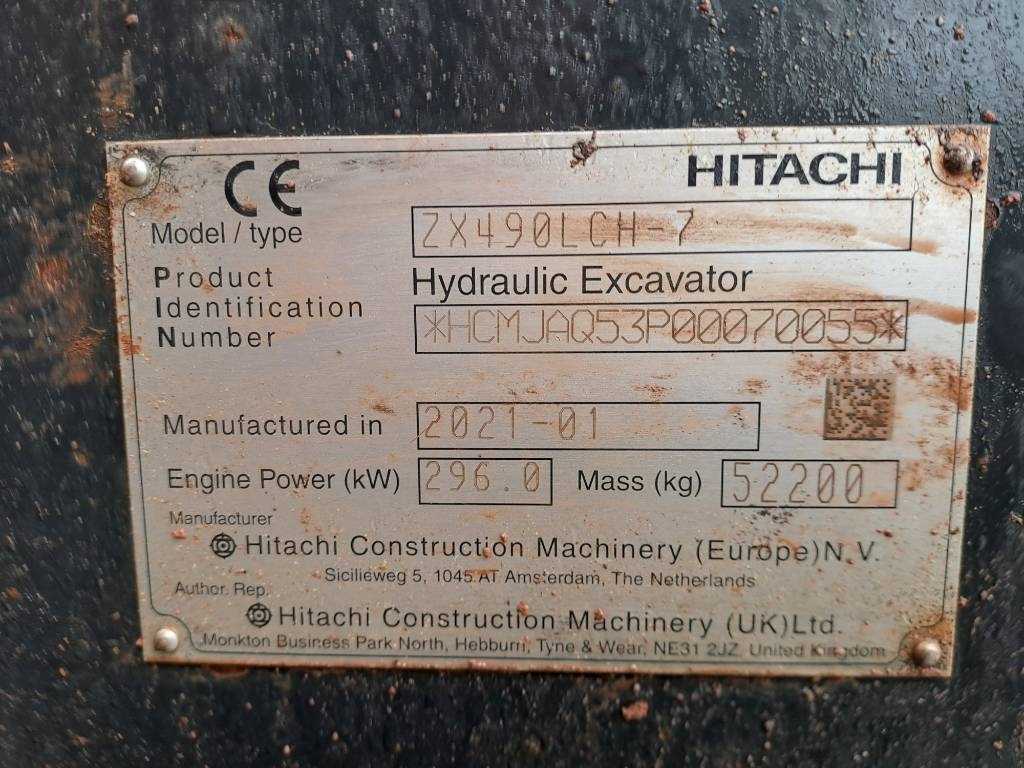 Hitachi ZX 490 LC H-7 2021 ATR-1939 ZX 490 LC H-7 2021 1 Crawler Excavators image 12