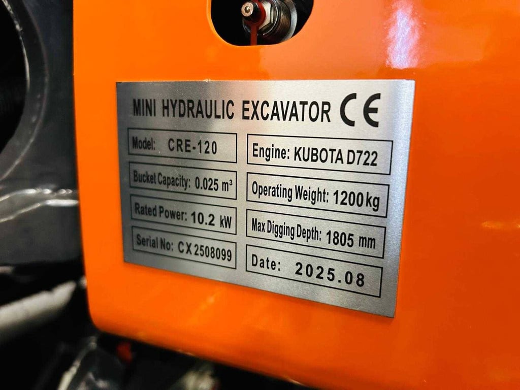 Mini Excavator RTE CX120 Diesel 2025 New 2024 RTE CX12-6 2024 1 image 9