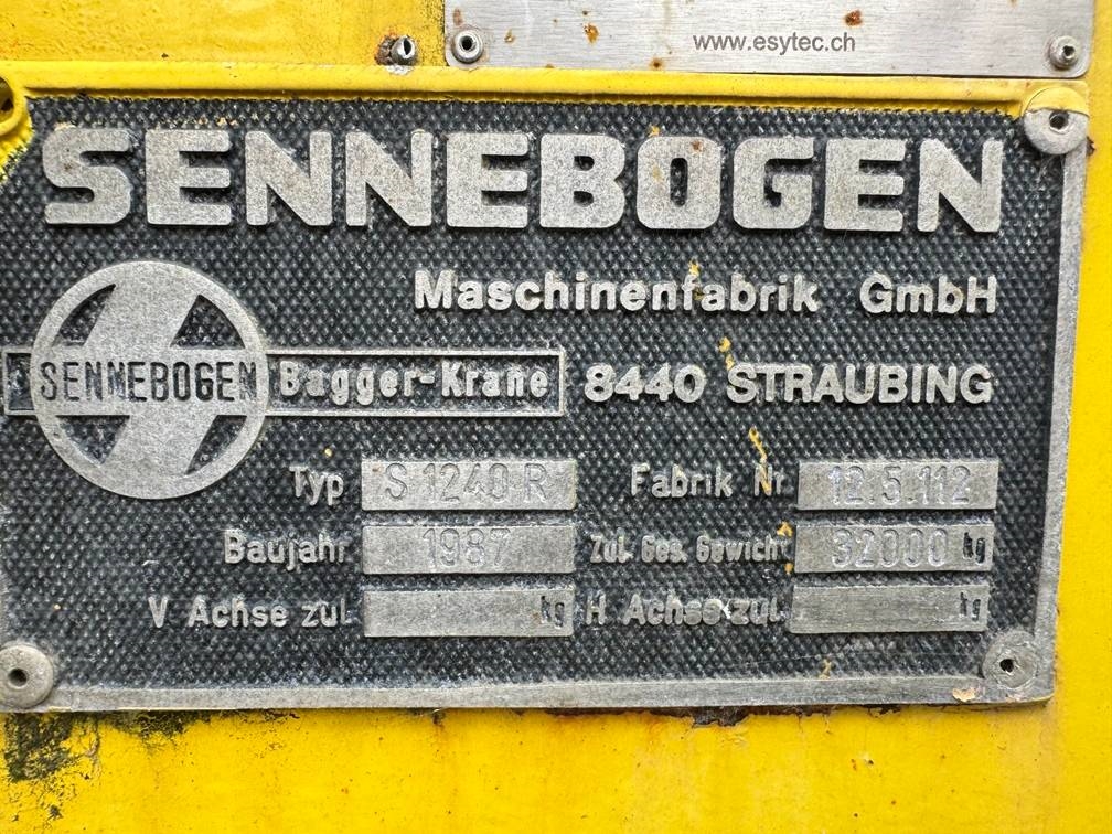 Sennebogen S 1240 R ( INCL 3 GRAPS 27M BOOM ) 1987 5393 S 1240 R ( INCL 3 GRAPS 27M BOOM ) 1987 1 image 11