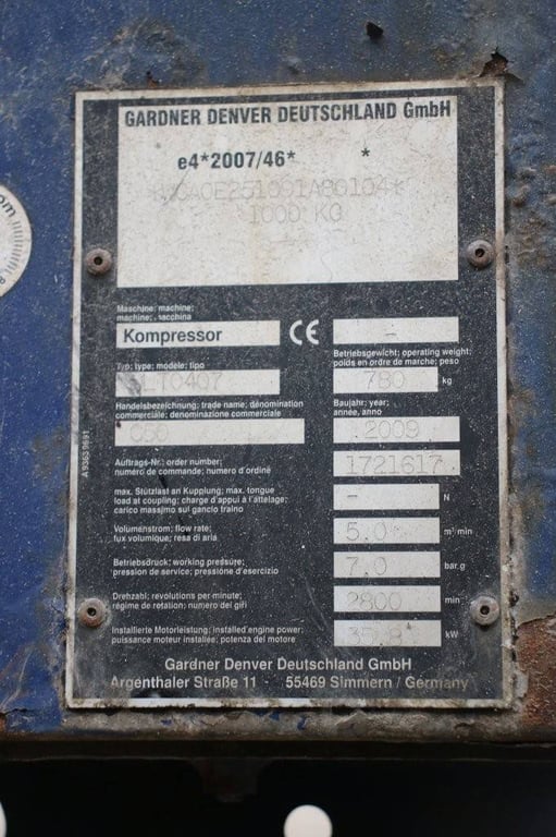 Compressor Compair C50 Diesel 2009 2009 Compair C50 2009 1 Compressors image 15