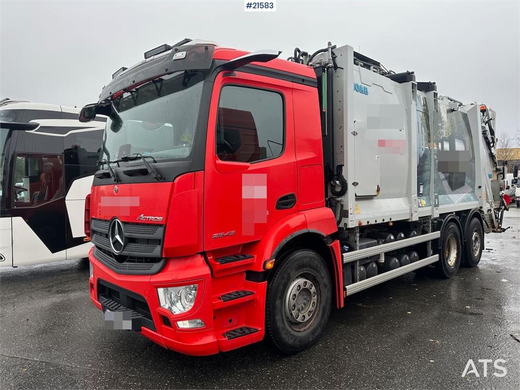 Mercedes-Benz Actros 2543 6x2 1-chamber compactor truck w/ Joab 2021 21583 Actros 2543 6x2 1-chamber compactor w/ Joab 202...