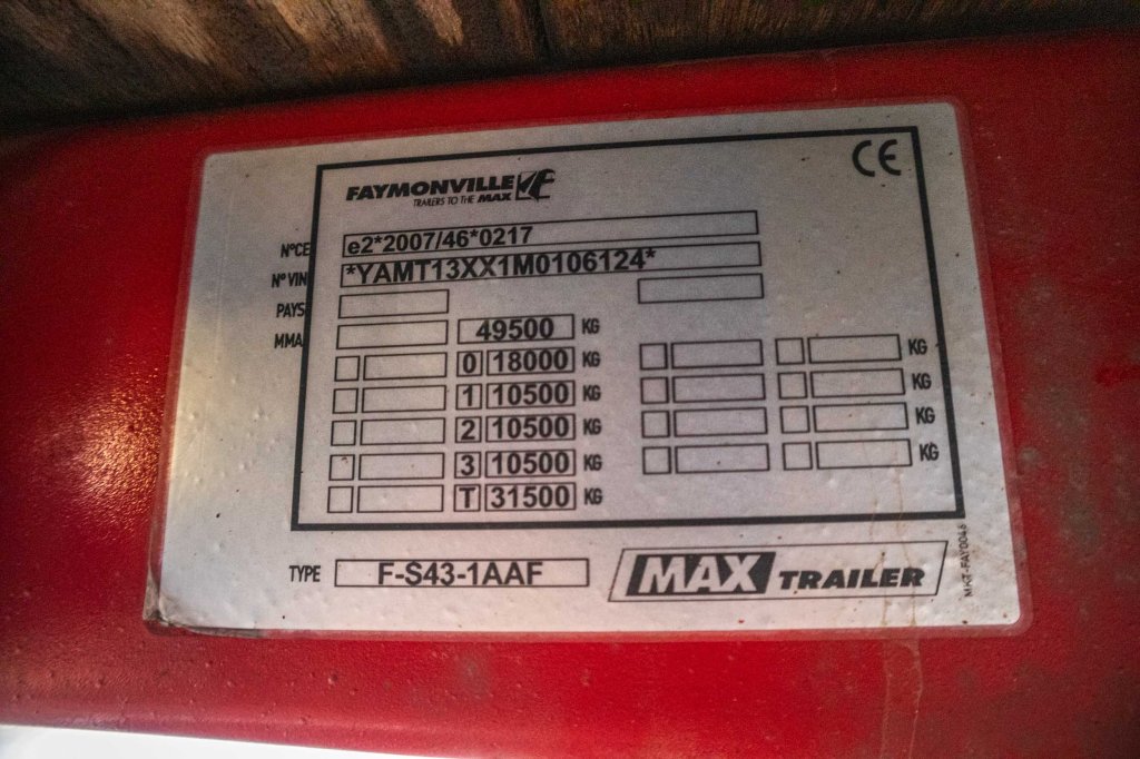 FAYMONVILLE MAXTRAILER- F-S43-1AAF- 49500 KG 2021 E63447 Faymonville MAXTRAILER- F-S43-1AAF- 49500 KG 2021 1 image 14
