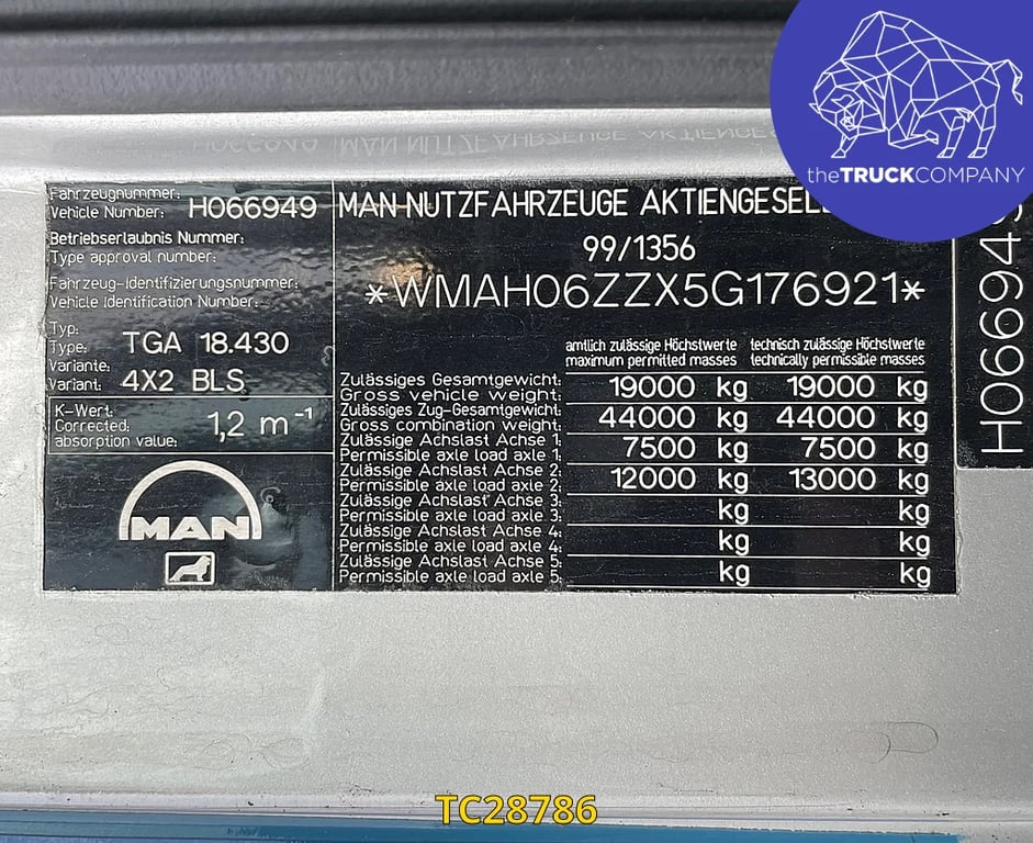 MAN TGA 430 2005 TC28786 TGA 430 2005 1 image 9