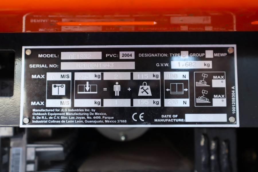 JLG AE1932 Unused, All Electric, 7.6m Working Height, 2021 JLG - AE1932 - 63092 AE1932 Unused, All Electric, 7.6m Working ...
