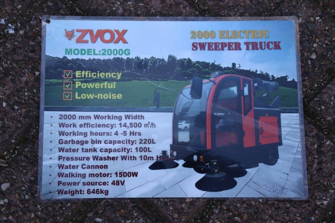 ZVOX 2000G Electric Sweeper 2025 New 2025 ZVOX 2000G 2025 0 image 11