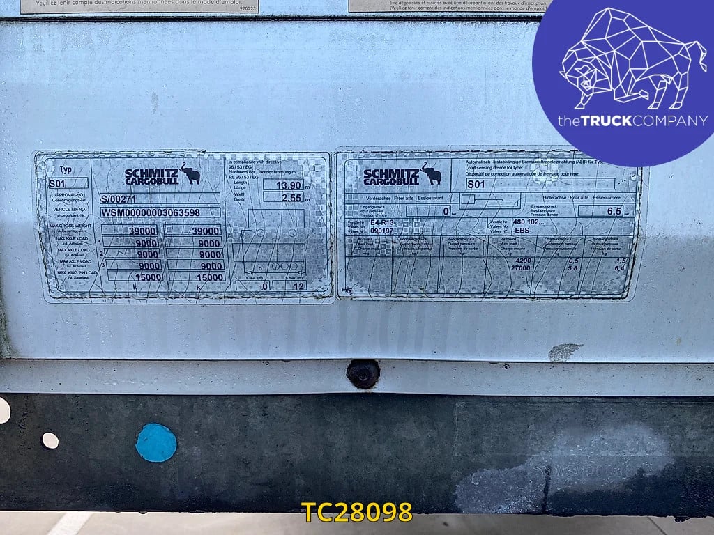 Schmitz Cargobull Curtainsides 2007 TC28098 Schmitz Cargobull 2007 1 image 10