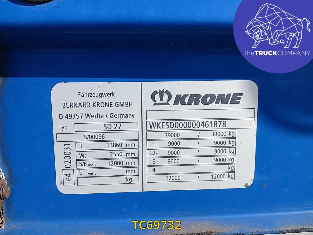 Krone Curtainsides 2009 TC69732 2009 1 image 10