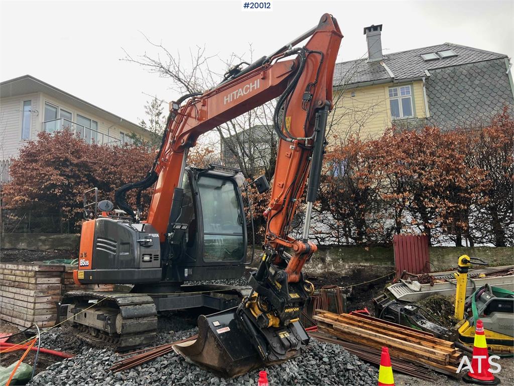 Hitachi zx85us-6 excavator w/ rototilt with grapple and sa 2021 20012 zx85us-6 excavator w/ rototilt with grapple and sa 2...