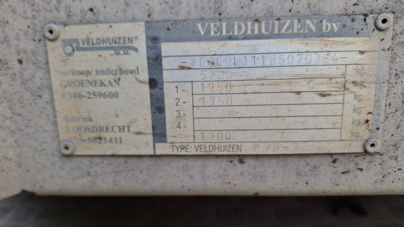 Low loader Veldhuizen P 29-2 2011 2011 VELDHUIZEN P 29-2 2011 1 image 6