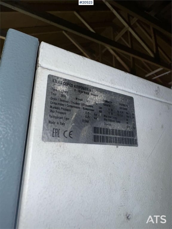 Atlas Copco GA5FF Compressor 2016 20523 GA5FF Compressor 2016 1 Compressors image 7
