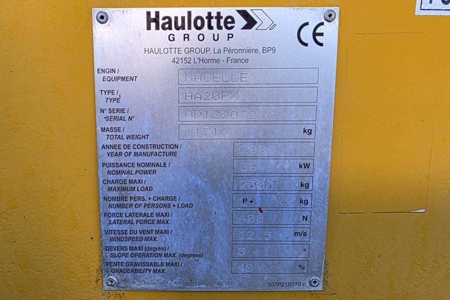 Haulotte HA20PX Diesel, 4x4x4 Drive, 20.7m Working Height, 2008 HAULOTTE - HA20PX - 62224 HA20PX Diesel, 4x4x4 Drive, 20.7...