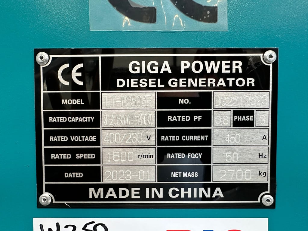 Giga power LT-W250GF 312.5 kVA silent generator 2022 00031833 Giga power LT-W250GF 312.5 kVA silent generator 2022 0 image 10