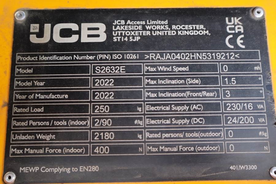 JCB S2632E Valid inspection, *Guarantee! New And Avail 2022 JCB - S2632E - 61642 S2632E Valid inspection, *Guarantee! New ...