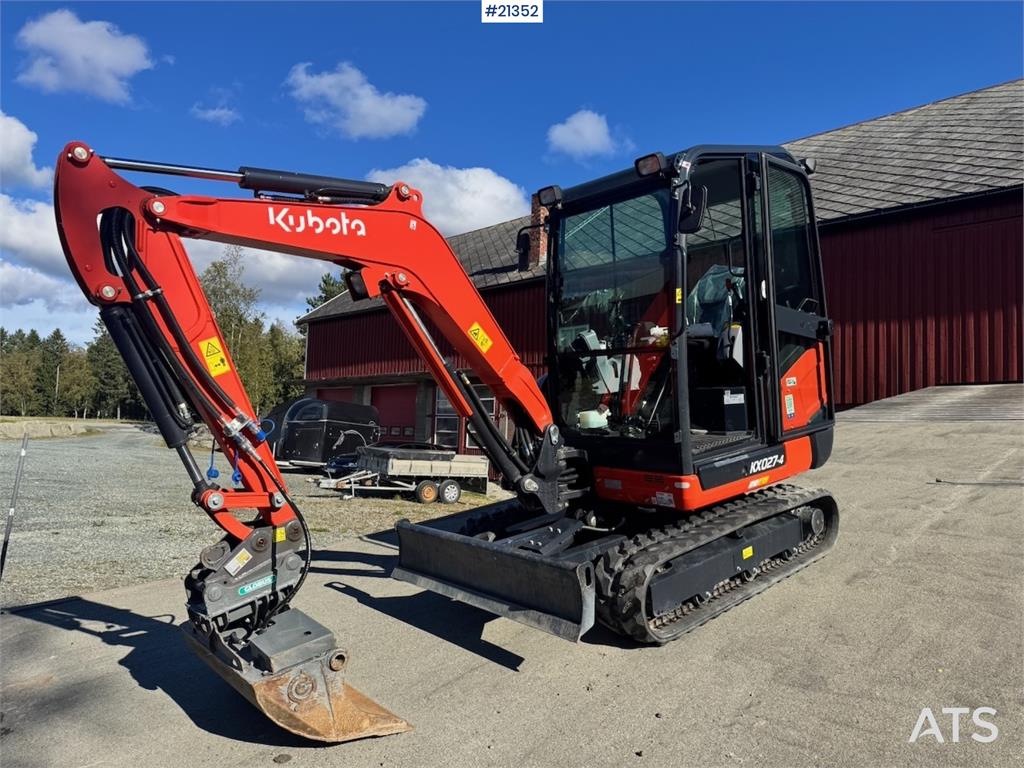 Kubota KX027-4 Mini Excavator w/ 2 buckets. 130 hours! 2022 21352 KX027-4 Mini Excavator w/ 2 buckets. 130 hours! 2022 1 i...