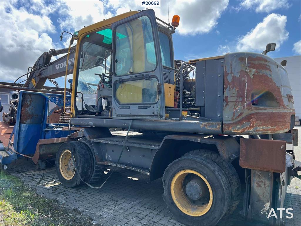 Volvo EW160B wheeled machine w/ support leg and shear 2004 20699 EW160B wheeled machine w/ support leg and shear 2004 1 Cr...