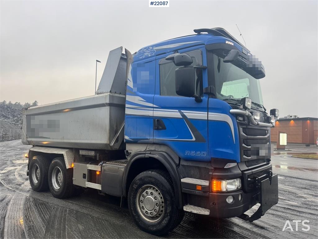 Scania R560 6x4 tipper truck, snow plough equipped, with 2013 22087 R560 6x4 tipper truck, snow plough equipped, with 2013...