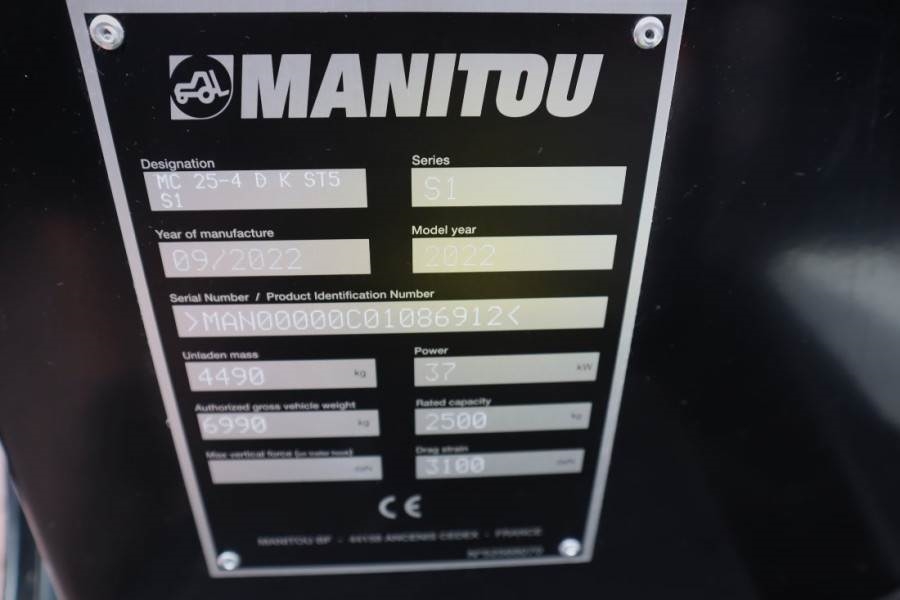 Manitou MC25-4 Valid Inspection, *Guarantee, Diesel, 4x4 D 2022 MANITOU - MC25-4 - 61570 MC25-4 Valid Inspection, *Guarant...
