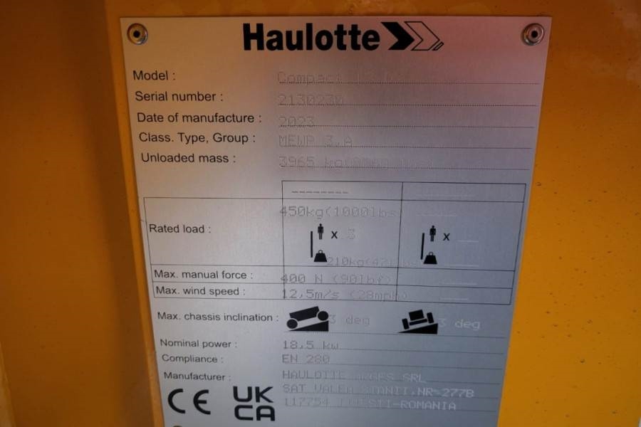 Haulotte Compact 12DX Valid Inspection, *Guarantee! Diesel, 2023 HAULOTTE - Compact 12DX - 61493 Compact 12DX Valid Inspec...