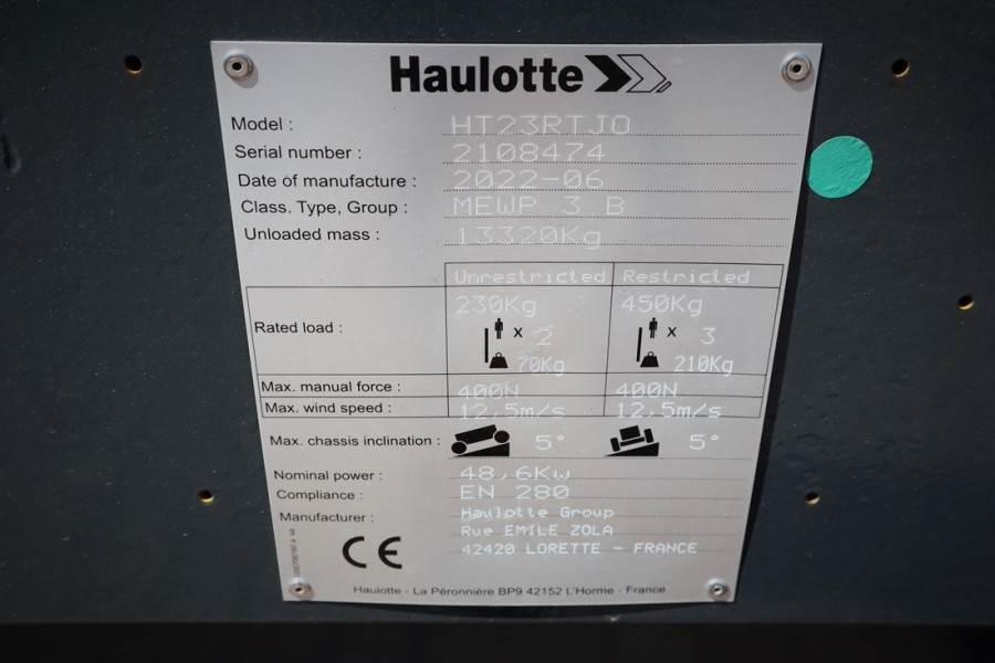 Haulotte HT23RTJ O Valid Inspection, *Guarantee! Diesel, 4x 2022 HAULOTTE - HT23RTJ O - 61067 HT23RTJ O Valid Inspection, ...
